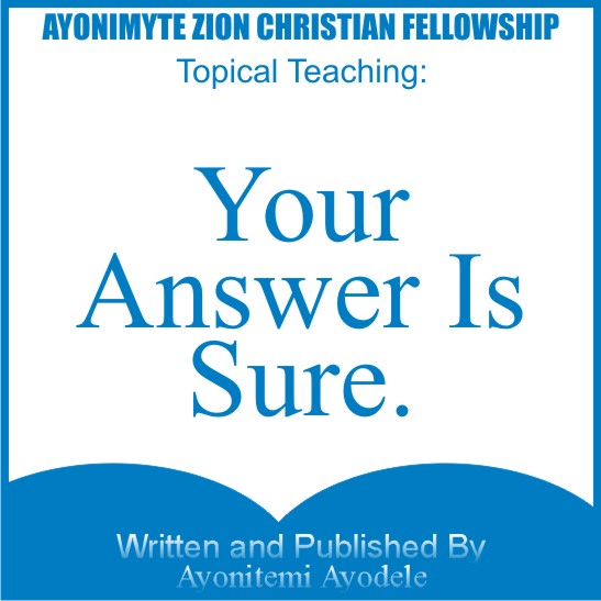 YOUR ANSWER IS SURE.